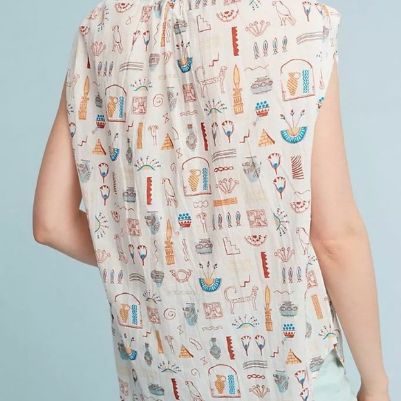 Anthropology Danielle Kroll sleeveless button up - Picture 2 of 5